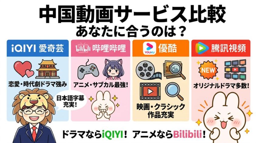 中国　動画サービス